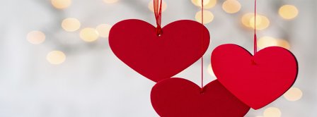 Valentine Day Hearts Light Facebook Covers